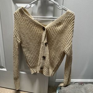 Cream button up cardigan